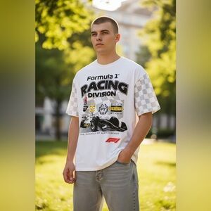 New Racing Formula 1 Division White T-Shirt